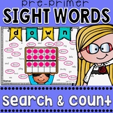 Sight Words Search and Count Pre-Primer Dolch Words