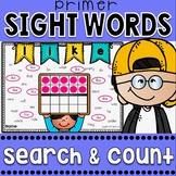 Sight Words Search and Count {Primer Words}