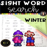Sight Word Search Winter Worksheets