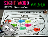 Sight Word Search Printables {Editable}