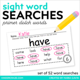 Sight Word Searches Dolch List Primer Set