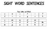 Sight Word Sentence Book