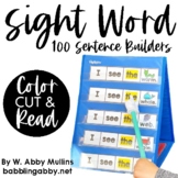 Sight Word Sentence Builders Distance Learning | Color, Cut and Read
