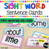 Sight Word Sentence Cards Set 2: Fry Words 101-200- Common Core