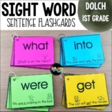 Sight Word Sentence Flashcards: DOLCH First Grade
