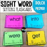 Sight Word Sentence Flashcards: DOLCH Primer