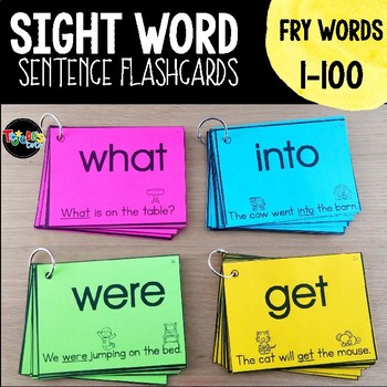 Preview of Sight Word Sentence Flashcards and Assessment System