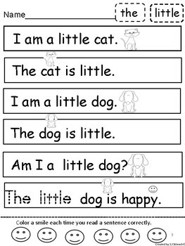 Sight Word Kindergarten Sentence Fun by 123kteach | TpT