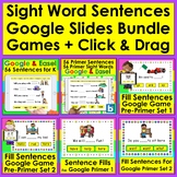 Sight Word Sentence Games BUNDLE Google Slides Digital Cen