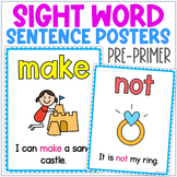 Sight Word Sentence Posters - Pre-primer - Sight Word Sent