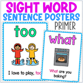 Sight Word Sentence Posters - Primer - Sight Word Sentence