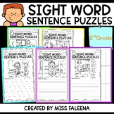 Sight Word Sentence Puzzles (Second Grade)