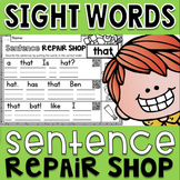 Sight Words Sentence Repair Shop