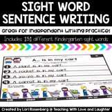 Sight Word Sentence Writing Activity Sheets - Sentence Starters