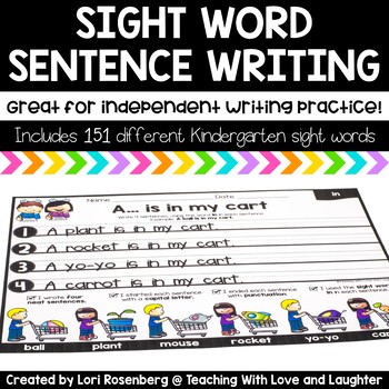 Preview of Sight Word Sentence Writing Activity Sheets - Sentence Starters