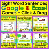 Sight Word Sentences BUNDLE Digital Google Slides Dolch 1-