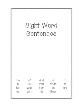 Preview of Sight Word Sentences Bundle