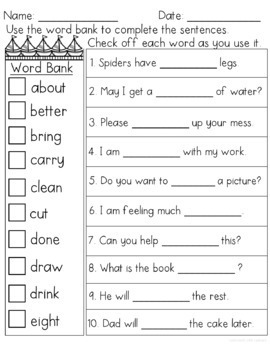 Sight Word Sentences: Dolch Grade Three by Lockwood's Little Learners