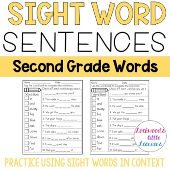 grade 2 dolch sight words