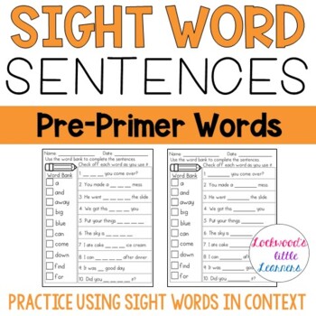 dolch sight words primer