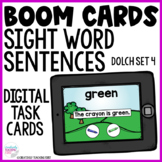 Sight Word Sentences Dolch Set 4 - Boom Cards Distance Learning