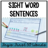 Writing Sight Word Sentences {Fry's First 50 words}