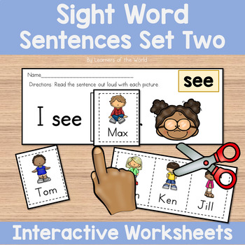 Sight Word Sentences Guided Reading Kindergarten, Set 2