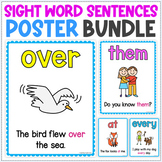 Sight Word Sentences Posters - Pre-primer, Primer, and Fir