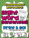 Sight Word Sentences - Read It! Build It! Write It! 120 Sentences