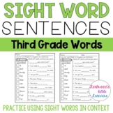 Sight Word Sentences: Third Grade Words