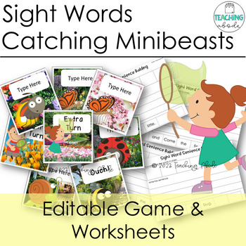Preview of Sight Word Sentence Building and Editable Sight Word Game