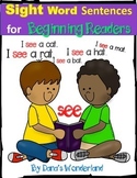 Kindergarten High Frequency Sight Word Practice Sentences 
