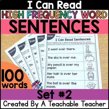 Preview of Sight Word Sentences for Sight Word Fluency {Set 2}