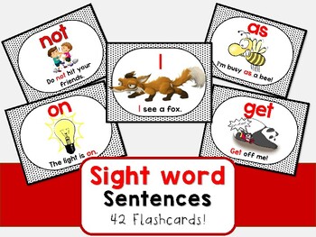 Preview of Sight Word Sentence Posters / Flashcards Printable