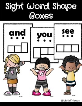 Preview of Sight Word Shape Boxes