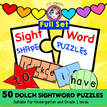 Preview of Sight Word Shape Puzzle(full set)