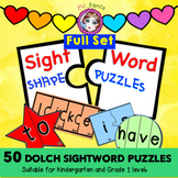 Sight Word Shape Puzzle(full set)