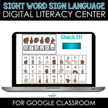 Preview of Sight Word Sign Language for Google Classroom™/Slides™