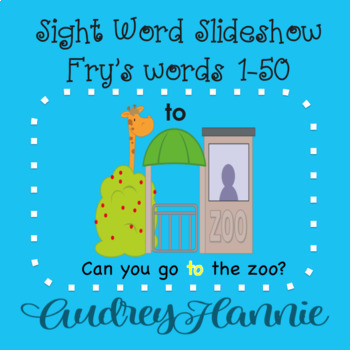 Preview of Sight Word Slideshow/PowerPoint, Fry Words 1-50