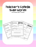 Sight Word/Snap Word Practice - First Grade Unit 3