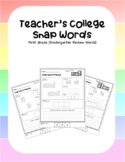 Sight Word/ Snap Word Practice - K Review