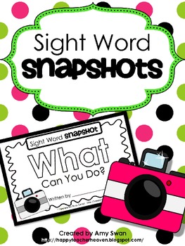 Preview of Sight Word Snapshot FREEBIE - WHAT Can You Do? - Sentence Writing Fluency