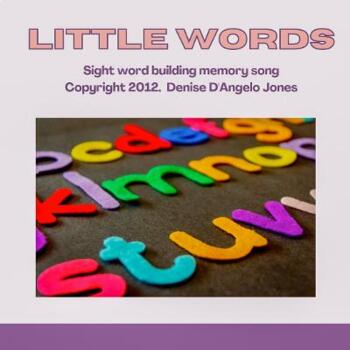 Preview of Sight Word Song Little Words Jazzy Bella