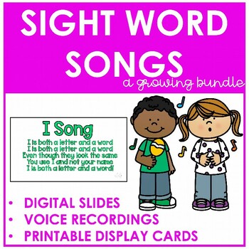 Preview of Sight Word Songs : A GROWING BUNDLE Sight Word Practice Heart Words
