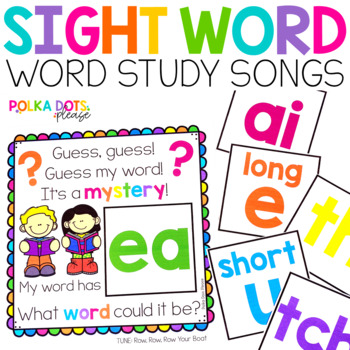 Preview of Sight Word Songs for Word Study