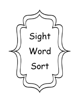 Preview of Sight Word Sort - Editable!