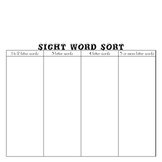 Sight Word Sort plus 150 Dolch Cut & Paste Words