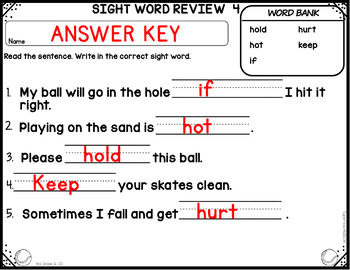 sight word spelling cards and worksheets 3rd grade words tpt