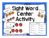 Sight Word Spelling and Matching Center Activities Seasona