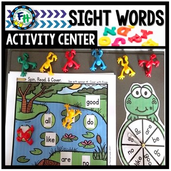 Preview of Sight Word Spin, Read, & Cover (Frog Theme)